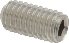 Value Collection - #10-32 UNF, 3/8" OAL, Cup Point Set Screw - Grade 18-8 Stainless Steel, 3/32" Key - USA Tool & Supply