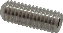 Value Collection - #10-32 UNF, 1/2" OAL, Cup Point Set Screw - Grade 18-8 Stainless Steel, 3/32" Key - USA Tool & Supply
