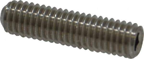 Value Collection - #10-32 UNF, 3/4" OAL, Cup Point Set Screw - Grade 18-8 Stainless Steel, 3/32" Key - USA Tool & Supply