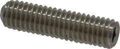 Value Collection - #10-32 UNF, 3/4" OAL, Cup Point Set Screw - Grade 18-8 Stainless Steel, 3/32" Key - USA Tool & Supply