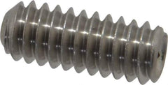 Value Collection - 1/4-20 UNC, 5/8" OAL, Cup Point Set Screw - Grade 18-8 Stainless Steel, 1/8" Key - USA Tool & Supply