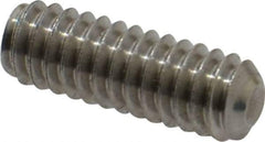 Value Collection - 1/4-20 UNC, 3/4" OAL, Cup Point Set Screw - Grade 18-8 Stainless Steel, 1/8" Key - USA Tool & Supply