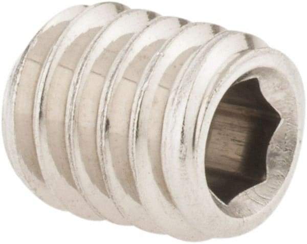 Value Collection - 5/16-18 UNC, 3/8" OAL, Cup Point Set Screw - Grade 18-8 Stainless Steel, 3/32" Key - USA Tool & Supply