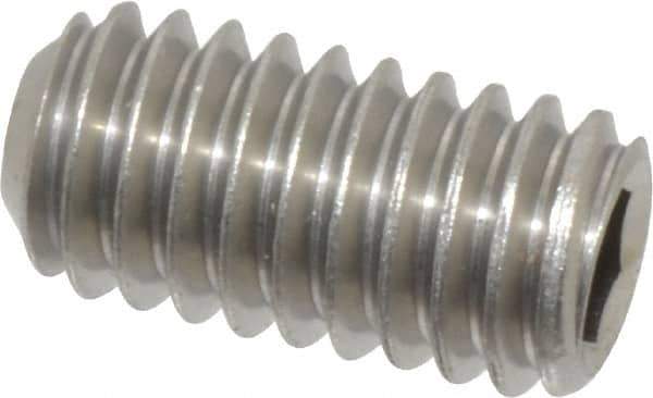 Value Collection - 5/16-18 UNC, 5/8" OAL, Cup Point Set Screw - Grade 18-8 Stainless Steel, 3/32" Key - USA Tool & Supply