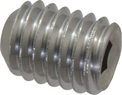 Value Collection - 3/8-16 UNC, 1/2" OAL, Cup Point Set Screw - Grade 18-8 Stainless Steel, 3/16" Key - USA Tool & Supply