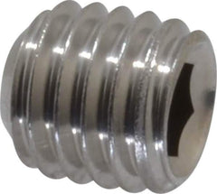 Value Collection - 1/2-13 UNC, 1/2" OAL, Cup Point Set Screw - Grade 18-8 Stainless Steel, 1/4" Key - USA Tool & Supply