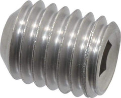 Value Collection - 1/2-13 UNC, 5/8" OAL, Cup Point Set Screw - Grade 18-8 Stainless Steel, 1/4" Key - USA Tool & Supply
