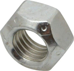 Value Collection - 9/16-12 UNC Grade C Hex Lock Nut with Distorted Thread - 7/8" Width Across Flats, 31/64" High, Cadmium Clear-Plated Finish - USA Tool & Supply