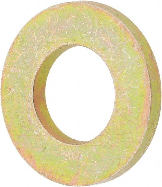 Value Collection - 5/16" Screw, Grade 8 Steel SAE Flat Washer - 11/32" ID x 11/16" OD, 1/16" Thick, Zinc Yellow Dichromate Finish - USA Tool & Supply