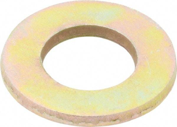 Value Collection - 1/2" Screw, Grade 8 Steel SAE Flat Washer - 17/32" ID x 1-1/16" OD, 3/32" Thick, Zinc Yellow Dichromate Finish - USA Tool & Supply