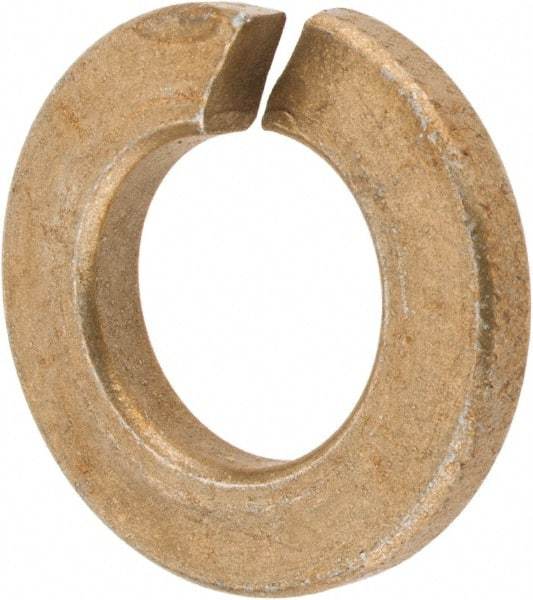 Value Collection - 5/16", 0.314" ID, 0.078" Thick Split Lock Washer - Grade 8 Steel, Zinc Yellow Dichromate Finish, 0.314" Min ID, 0.322" Max ID, 0.583" Max OD - USA Tool & Supply