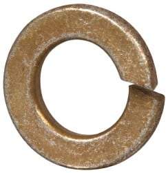 Value Collection - 3/8", 0.377" ID, 0.094" Thick Split Lock Washer - Grade 8 Steel, Zinc Yellow Dichromate Finish, 0.377" Min ID, 0.385" Max ID, 0.68" Max OD - USA Tool & Supply