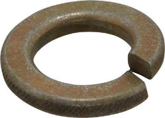 Value Collection - 1/2", 0.502" ID, 1/8" Thick Split Lock Washer - Grade 8 Steel, Zinc Yellow Dichromate Finish, 0.502" Min ID, 0.512" Max ID, 0.869" Max OD - USA Tool & Supply