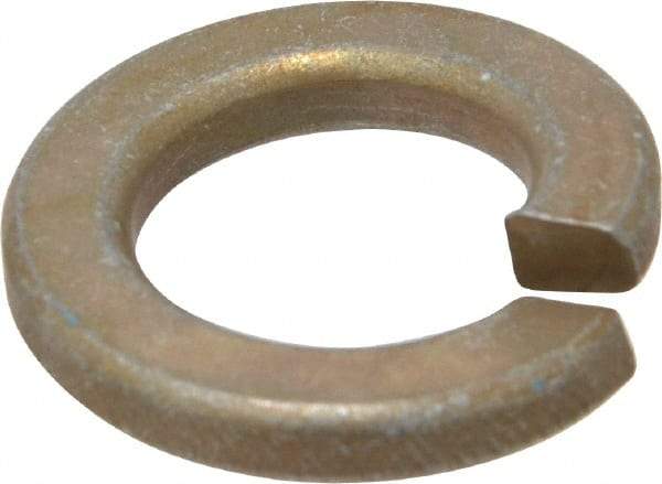 Value Collection - 9/16", 0.564" ID, 0.141" Thick Split Lock Washer - Grade 8 Steel, Zinc Yellow Dichromate Finish, 0.564" Min ID, 0.574" Max ID, 0.965" Max OD - USA Tool & Supply