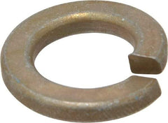 Value Collection - 9/16", 0.564" ID, 0.141" Thick Split Lock Washer - Grade 8 Steel, Zinc Yellow Dichromate Finish, 0.564" Min ID, 0.574" Max ID, 0.965" Max OD - USA Tool & Supply