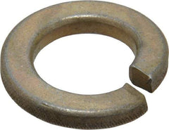 Value Collection - 5/8", 0.628" ID, 0.156" Thick Split Lock Washer - Grade 8 Steel, Zinc Yellow Dichromate Finish, 0.628" Min ID, 0.641" Max ID, 1.073" Max OD - USA Tool & Supply