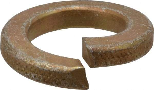 Value Collection - 1", 1.003" ID, 1/4" Thick Split Lock Washer - Grade 8 Steel, Zinc Yellow Dichromate Finish, 1.003" Min ID, 1.024" Max ID, 1.656" Max OD - USA Tool & Supply