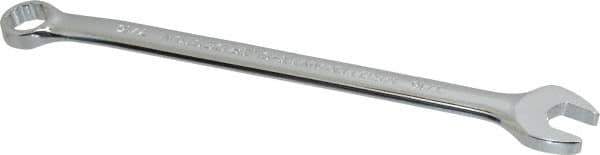 Proto - 7/16" 12 Point Offset Combination Wrench - 15° Offset Angle, 7" OAL, Steel, Chrome Finish - USA Tool & Supply