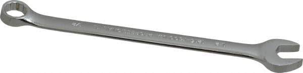 Proto - 1/2" 12 Point Offset Combination Wrench - 15° Offset Angle, 8" OAL, Steel, Chrome Finish - USA Tool & Supply