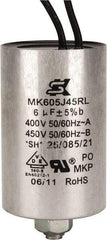 EBM Papst - 6 Microfarad Rating, Plastic, Blower Capacitor - -25 to 85°C, Square Configuration - USA Tool & Supply