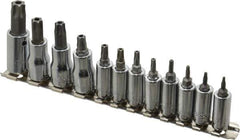SK - 12 Piece 1/4 & 3/8" Drive Torx Bit Socket Set - T7 to T55 Torx - USA Tool & Supply
