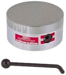 Suburban Tool - Fine Pole Round Permanent Magnetic Rotary Chuck - 7-3/4" Wide x 2-15/16" High, Ceramic - USA Tool & Supply