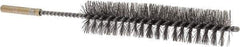 Value Collection - 1" Diam Helical Steel Tube Brush - 0.012" Filament Diam, 2-1/2" Brush Length, 4" OAL, 1/4" Diam Shank - USA Tool & Supply