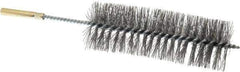 Value Collection - 1-1/2" Diam Helical Steel Tube Brush - 0.012" Filament Diam, 2-1/2" Brush Length, 4" OAL, 1/4" Diam Shank - USA Tool & Supply
