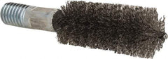 Value Collection - 1" Diam Helical Stainless Steel Tube Brush - Double Spiral, 0.012" Filament Diam, 2-23/64" Brush Length, 4" OAL, 1/2-12 Male Shank - USA Tool & Supply