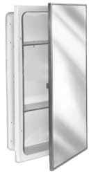 Bradley - 3 Shelf Recessed Mount Metal Medicine Cabinet - 26" High x 16" Wide x 4-1/2" Deep, Adjustable Shelves - USA Tool & Supply