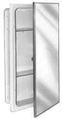 Bradley - 3 Shelf Recessed Mount Metal Medicine Cabinet - 26" High x 16" Wide x 4-1/2" Deep, Adjustable Shelves - USA Tool & Supply