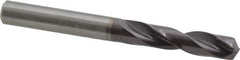 Guhring - 5/16" 140° Spiral Flute Solid Carbide Screw Machine Drill Bit - FIREX Finish, Right Hand Cut, 41mm Flute Length, 79mm OAL, SU Point, Straight Shank - USA Tool & Supply