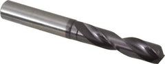 Guhring - 0.4528" 140° Spiral Flute Solid Carbide Screw Machine Drill Bit - FIREX Finish, Right Hand Cut, 55mm Flute Length, 102mm OAL, SU Point, Straight Shank - USA Tool & Supply