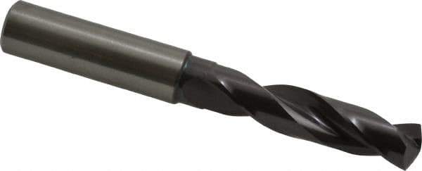 Guhring - 0.4921" 140° Spiral Flute Solid Carbide Screw Machine Drill Bit - FIREX Finish, Right Hand Cut, 60mm Flute Length, 107mm OAL, SU Point, Straight Shank - USA Tool & Supply