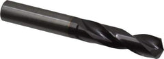 Guhring - 0.5512" 140° Spiral Flute Solid Carbide Screw Machine Drill Bit - FIREX Finish, Right Hand Cut, 60mm Flute Length, 107mm OAL, SU Point, Straight Shank - USA Tool & Supply