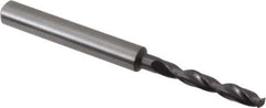 Guhring - 3.7mm 140° Solid Carbide Jobber Drill - FIREX Finish, Right Hand Cut, Spiral Flute, Straight Shank, 66mm OAL, SU Point - USA Tool & Supply