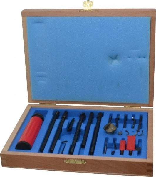 Shaviv - 21 Piece Carbide, High Speed Steel Blade Hand Deburring Tool Set - B, C, D, E, F Blade Holder, B10, B20, B30, B50, B60, B70;C40, C42;D80;E100, E200, E300, E350, E600;F20 Blades, For Flat Surface, Hole Edge, Straight Edge - USA Tool & Supply