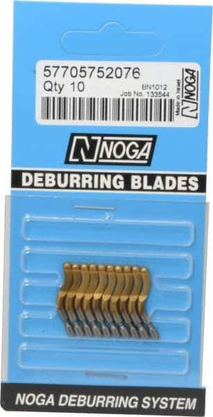 Noga - N1 Right-Handed High Speed Steel Deburring Swivel Blade - Use on Cross Hole, Hole Edge & Straight Edge Surfaces - USA Tool & Supply