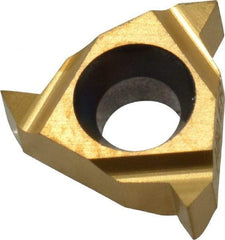 Carmex - 11ER External Right Hand 48-16 Partial Profile 60° Laydown Threading Insert - Grade BXC, TiN Coated Carbide - USA Tool & Supply
