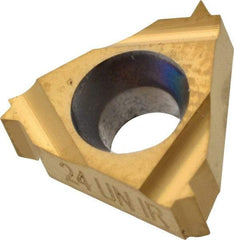 Carmex - 11IR Internal Right Hand 24 UN Laydown Threading Insert - Grade BXC, TiN Coated Carbide - USA Tool & Supply