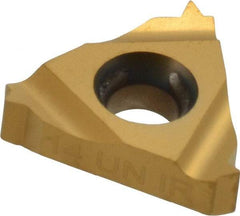 Carmex - 16IR Internal Right Hand 14 UN Laydown Threading Insert - Grade BXC, TiN Coated Carbide - USA Tool & Supply