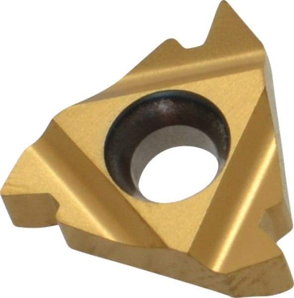 Carmex - 16IR Internal Right Hand 8 UN Laydown Threading Insert - Grade BXC, TiN Coated Carbide - USA Tool & Supply