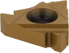 Carmex - 22ER External Right Hand 6 UN Laydown Threading Insert - Grade P25C, TiN Coated Carbide - USA Tool & Supply