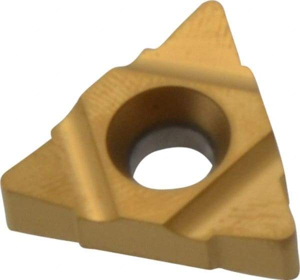 Carmex - 22UER/L External Left & Right Hand 4 UN Laydown Threading Insert - Grade P25C, TiN Coated Carbide - USA Tool & Supply
