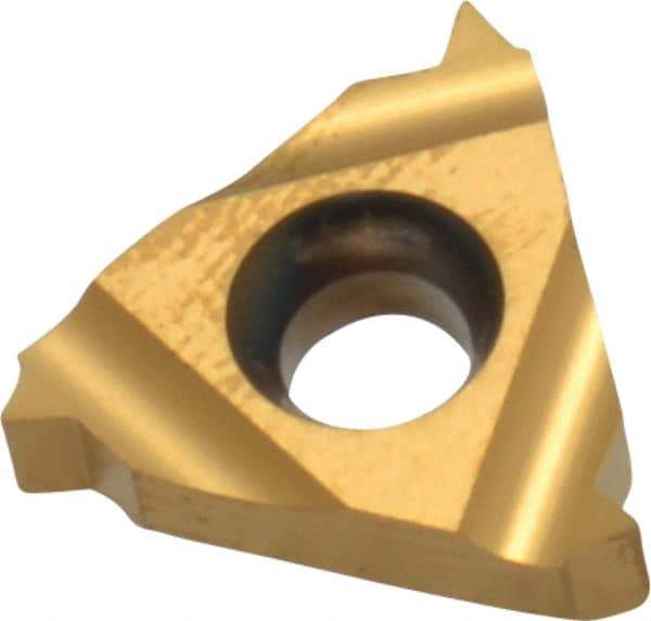 Carmex - 16IR Internal Right Hand 14 NPT Laydown Threading Insert - Grade BXC, TiN Coated Carbide - USA Tool & Supply