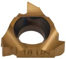 Carmex - 06IR Internal Right Hand 18 UN Laydown Threading Insert - Grade BXC, TiN Coated Carbide - USA Tool & Supply