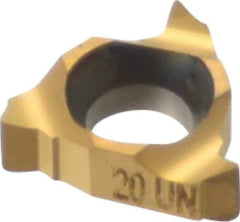 Carmex - 06IR Internal Right Hand 20 UN Laydown Threading Insert - Grade BXC, TiN Coated Carbide - USA Tool & Supply