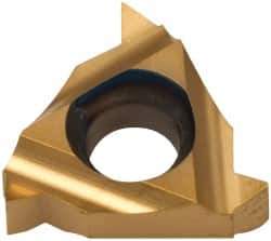 Carmex - 08IR Internal Right Hand 48-16 Partial Profile 55° Laydown Threading Insert - Grade BXC, TiN Coated Carbide - USA Tool & Supply