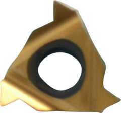 Carmex - 08IR Internal Right Hand 48-16 Partial Profile 60° Laydown Threading Insert - Grade BXC, TiN Coated Carbide - USA Tool & Supply