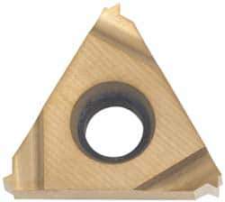Hertel - 16IR Internal Right Hand 11.5 NPTF Laydown Threading Insert - Grade HG630TR, TiC/TiN Coated Carbide - USA Tool & Supply